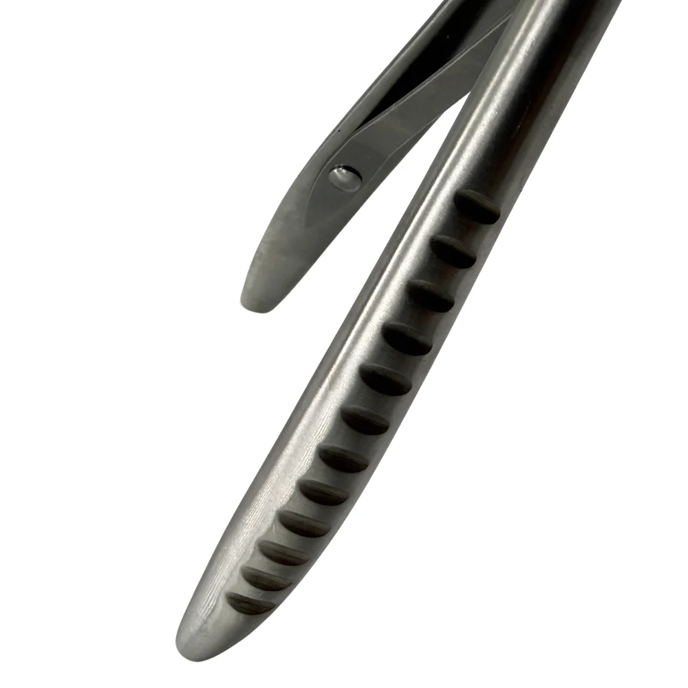 1 Stück 7 Zoll große Haarverlängerungszange aus silbernem Edelstahl mit kleinen Rillen, Werkzeuge für Keratin-Haarverlängerungen – Detail 2