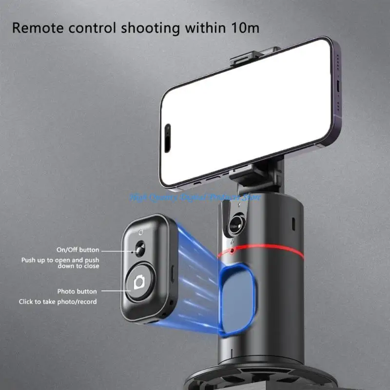 U2JE 360 Degree Rotating Phone Camera Stand Auto Tracking Phone Stand Auto Face Tracking Tripod Remote and Gesture Control