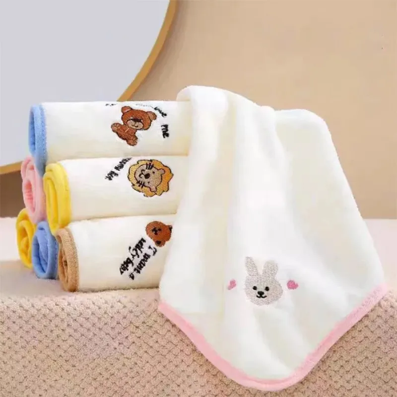 1/3/5Pcs Baby Towels Soft Baby Face Towels Children's Handkerchiefs Kindergarten Face Towels Hand Towels Small Towels