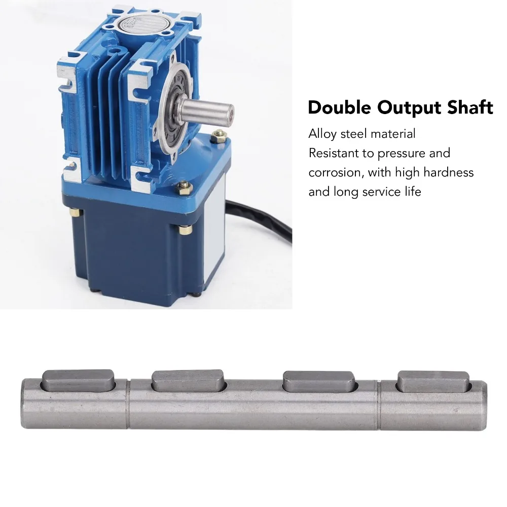 14mm Diameter Worm Reducer Shaft Large Bearing Capacity 128mm Length Dual Output Shaft 0.55 Inch Diameter Dual Output Design