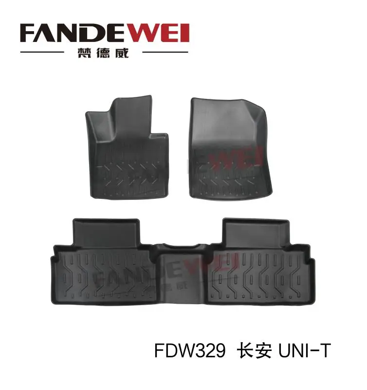 ثلاثية الأبعاد مخصصة TPV المطاط LHD اكسسوارات السيارات الحصير سيارة ل Changan Uni-t 2020 +