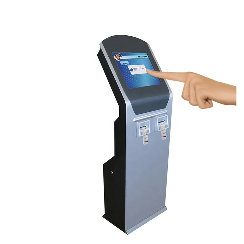 

19 Inch Bank/hospital Touch Screen Double Printer Queuing Calling Ticket Dispenser Queue Kiosk Token Number Ticket Machine