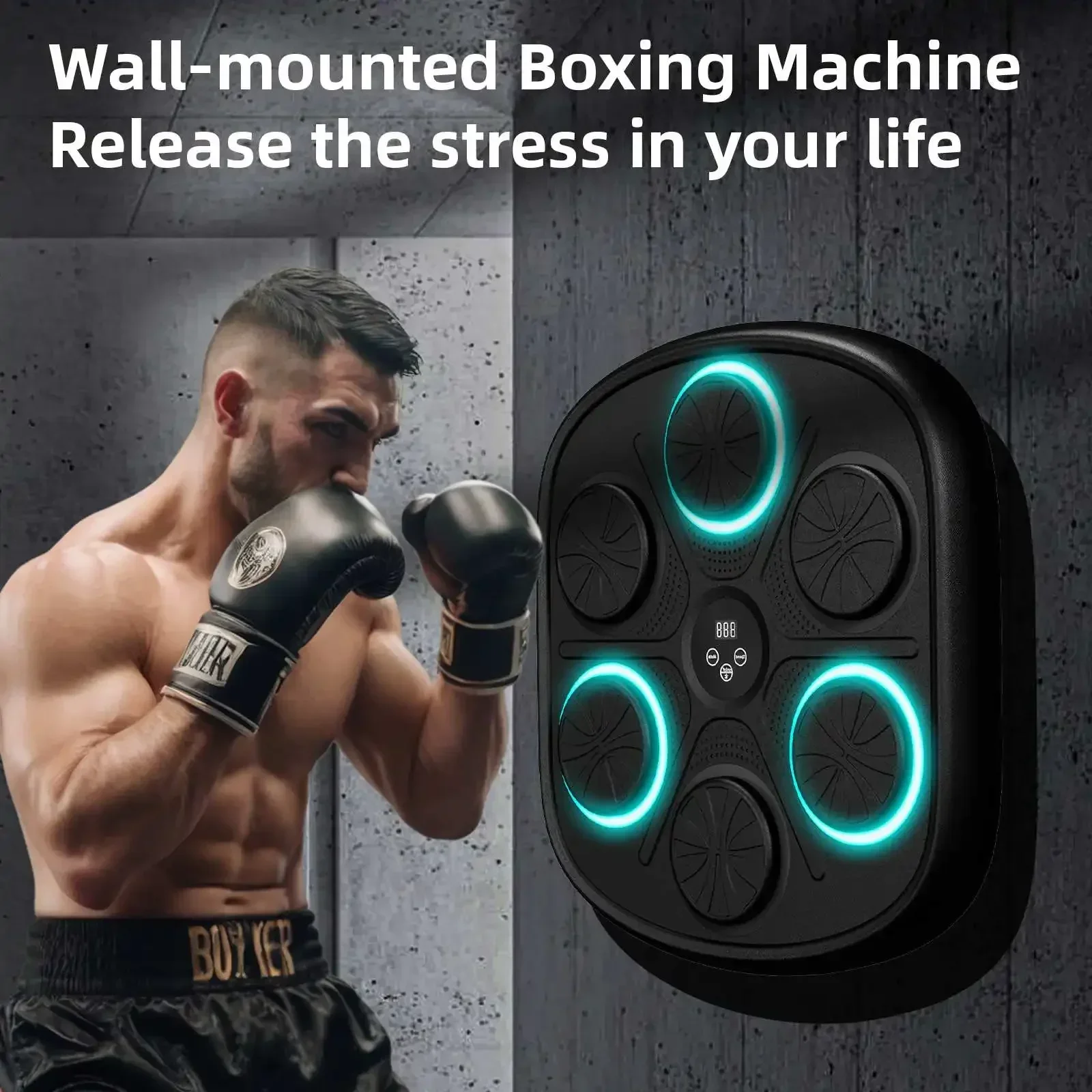 Intelligent Music Boxing Training Machine Boxing Fitness Trainer Electronic Wall Target Sandbags Children Adult Double Hand Sets