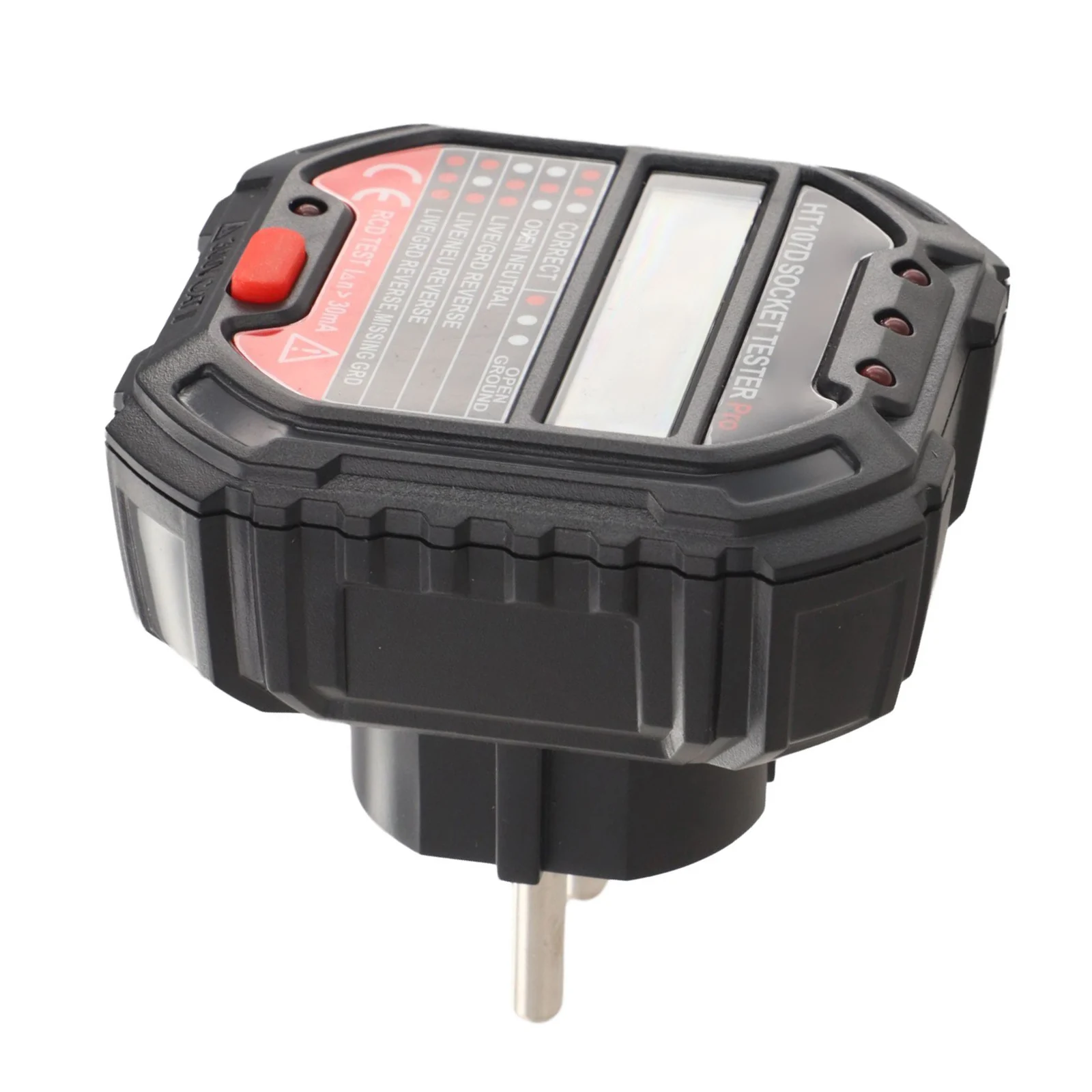 Socket Tester Including Residual Current Device Test with Bright Indicator Lights for Accurate and Quick Outlet Assessments