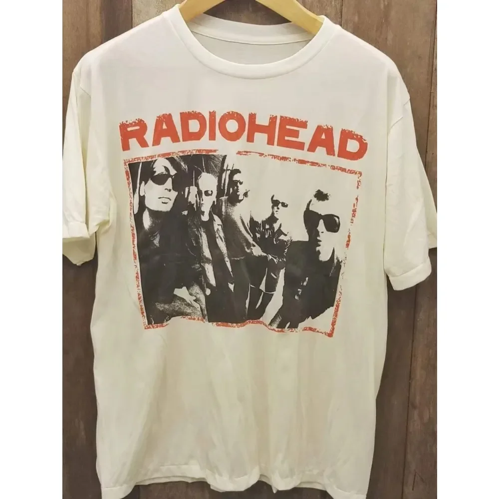 RADIOHEAD THE BENDS Vintage Grafik Bedrucktes T-Shirt für Männer und Frauen, Baumwolle, Locker Geschnitten, Lässiges Kurzarm-T-Shirt, Herren-T-Shirts, Herren-Oberteile – Detail 9