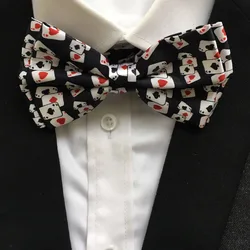 50 Pcs/Lot Men's Bow Tie Fashion Poker Bowties Playing Cards Personality Wedding Show Butterflies Bow Ties