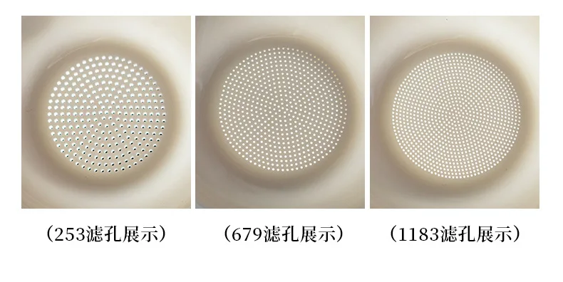 Lammfett-Jade-weißes Porzellan, All-in-One-Vollkeramik-Teefilter mit Löchern, Keramik-Teeset-Zubehör, Teefilter, Teekocher – Detail 6