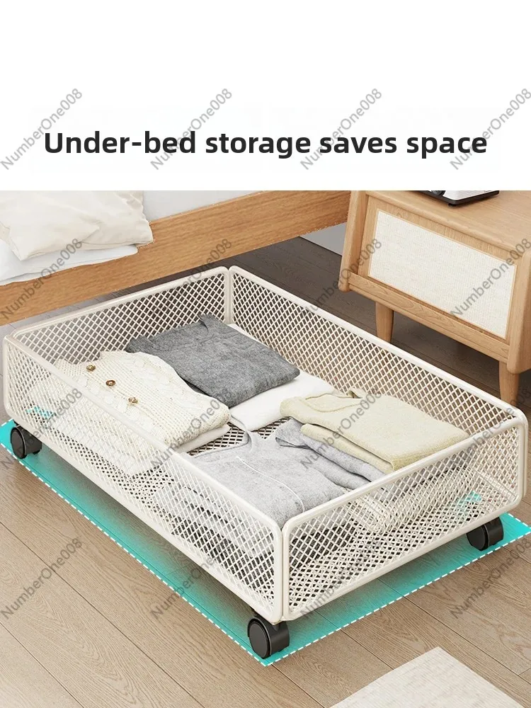 

Under Bed Storage Cabinet with Wheels Drawer Clothes Organizer Toy Storage Box Flat Container