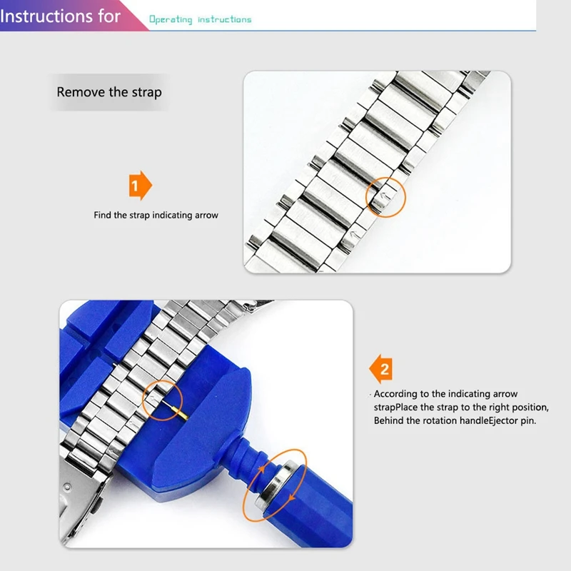 AUAU-Watch Repair Kit (147 Pcs) Watch Repair Kit Strap Remover Bottom Opener Repair Watch Fixing And Adjusting Tools