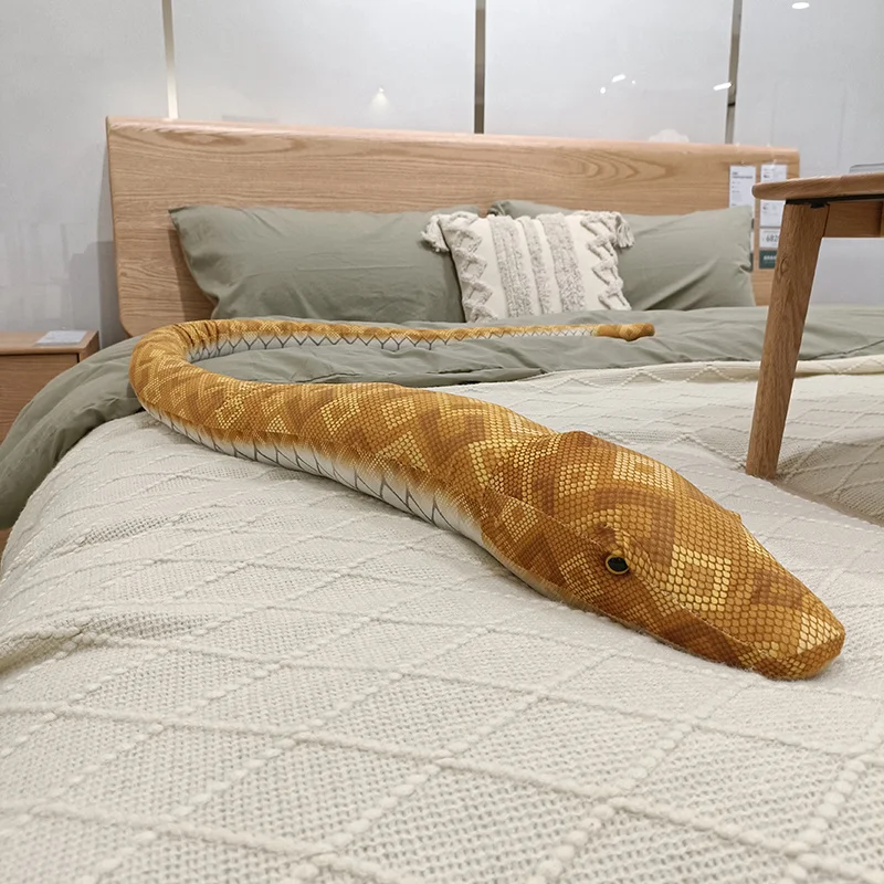 Simulated Python Snake Plush Toy Giant Boa Long Stuffed Snake Plushie Pillow Hallowmas Gift Home Decoration