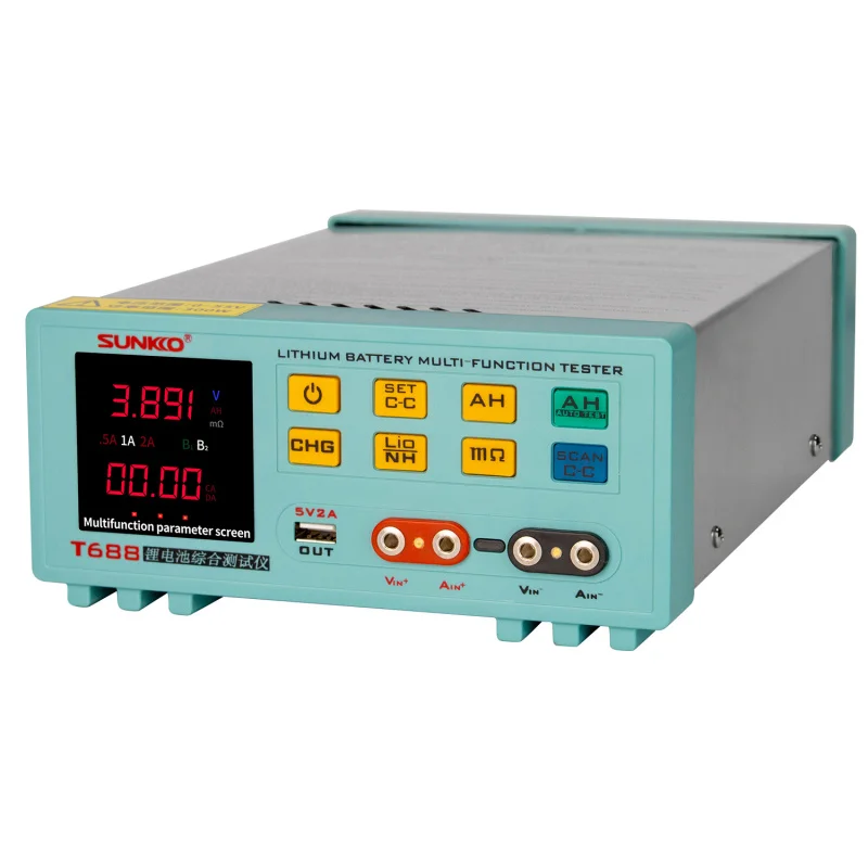 SUNKKO T-688 Comprehensive Lithium Battery Capacity Voltage Internal Resistance Charge and Discharge aging Tester