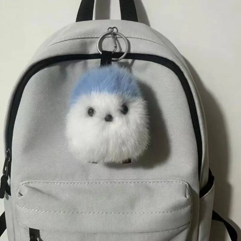 Fluffy Round Stuffed Bird Plush Keychain Cute Animal Doll Pendant for Purse Backpack Bag Decor Unique Gift for Girlfriend
