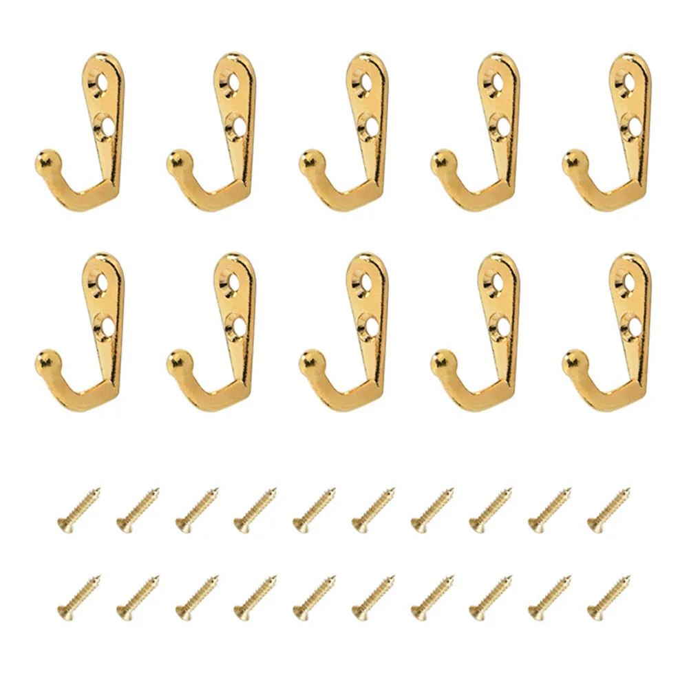 Screws Hooks Cast Antique For Bathrooms Anti-rust Anti-scratch Hook Door Robe Clothes Hangings Wall Mounted Gold