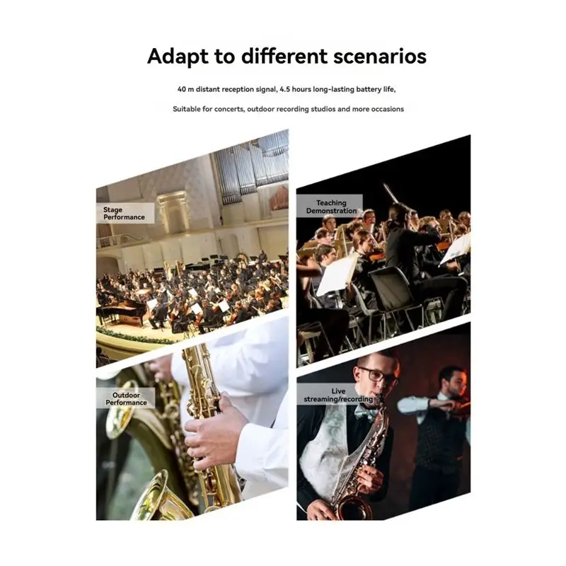 

Беспроводная микрофонная система B27B UHF 2.4G для инструментов, комплект приемника и передатчика для саксофона