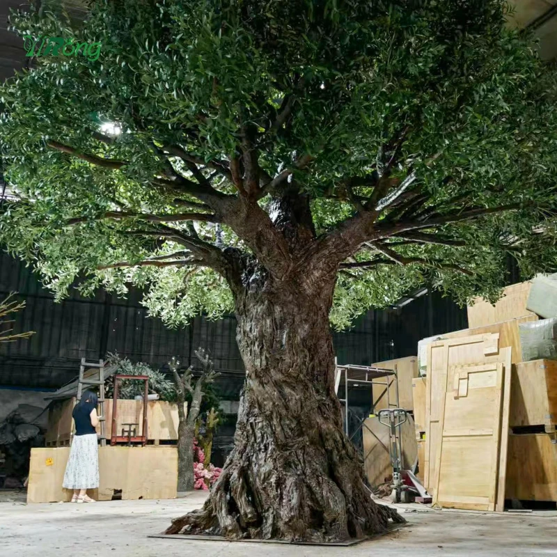 

Customizable 100% Handmade Evergreen Leaves Artificial Large Olive Tree Project Hotel Indoor and Outdoor Decoration