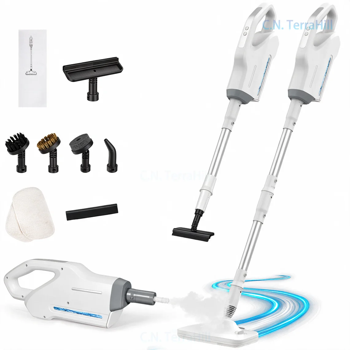 Electric Steam Mop for Home Floor Cleaning, Handheld Steam Cleaner with High-Temperature Sterilization, Corded Steam Mop for