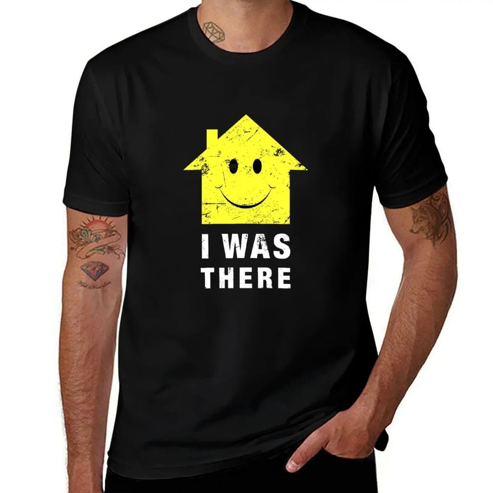 Acid House. I Was There 80s Techno T-Shirt Gym Exercise Short Sleeve T-Shirt