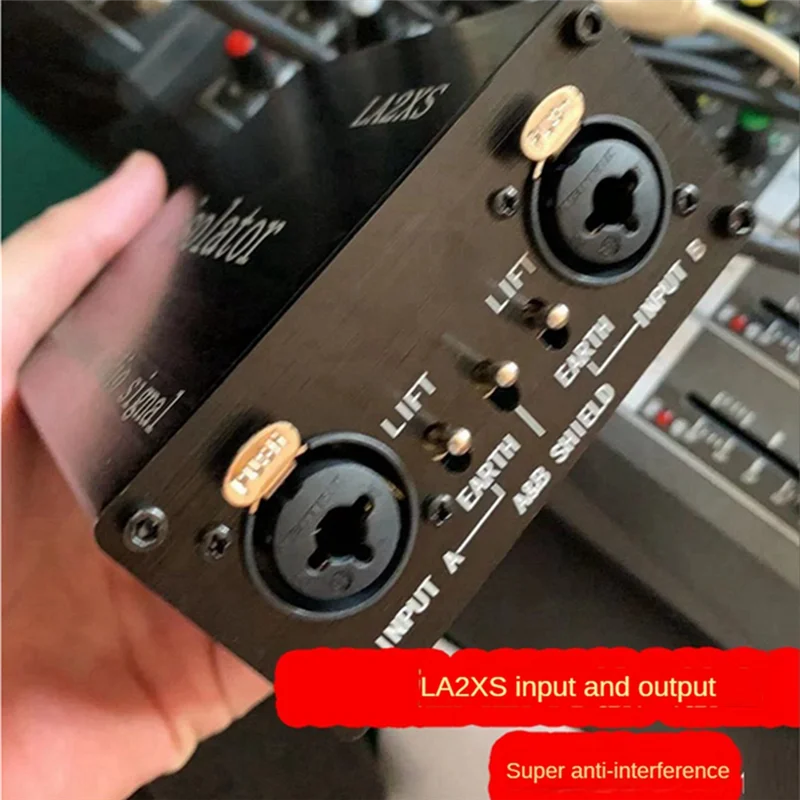 فلتر تقليل الضوضاء في عازل الصوت ، يزيل التيار ، عوازل ثنائية القناة ، خلاط XLR