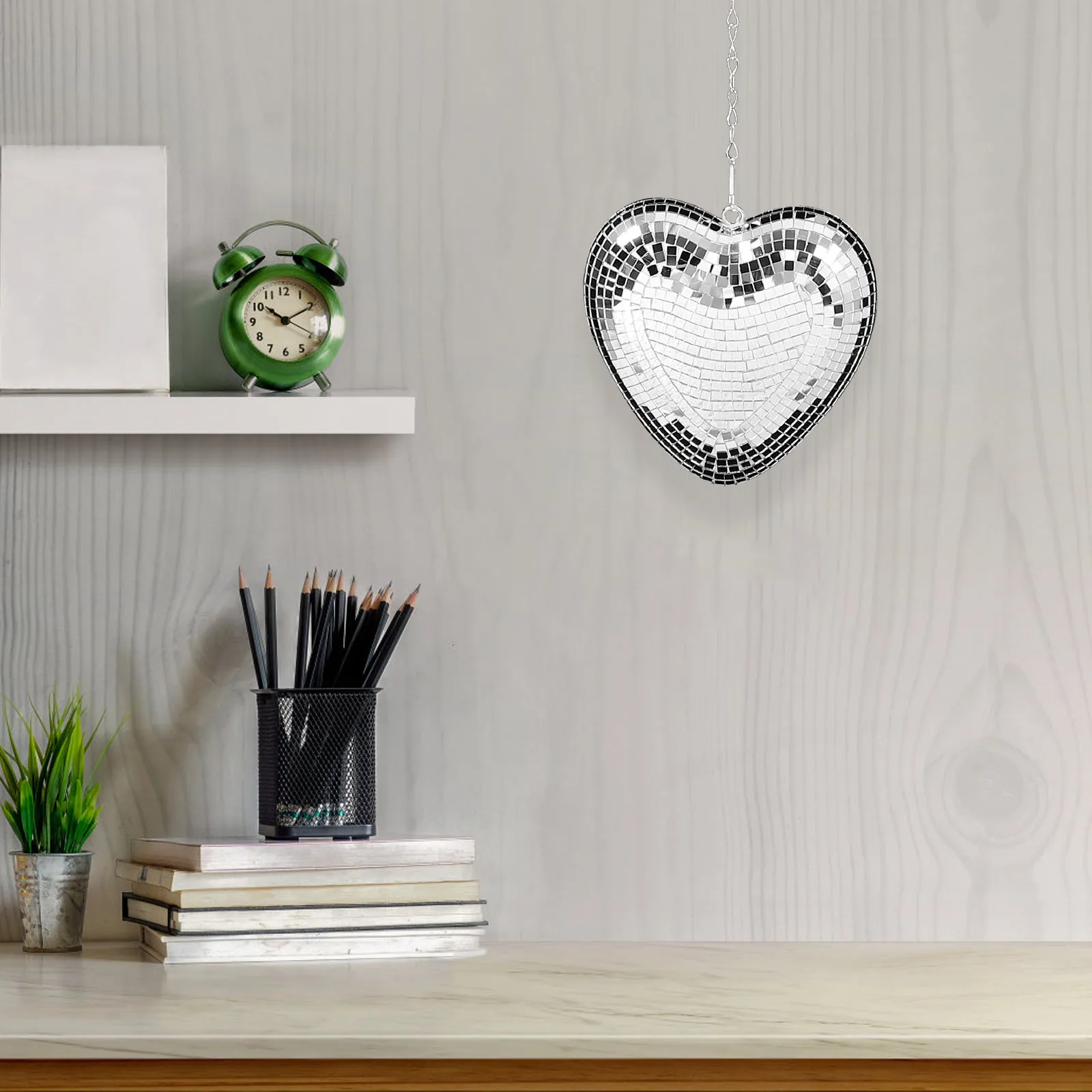 

Decoration Love Pendant Decorative Hanging Disco Ball Decorations Balls Heart-shaped Room Mirror