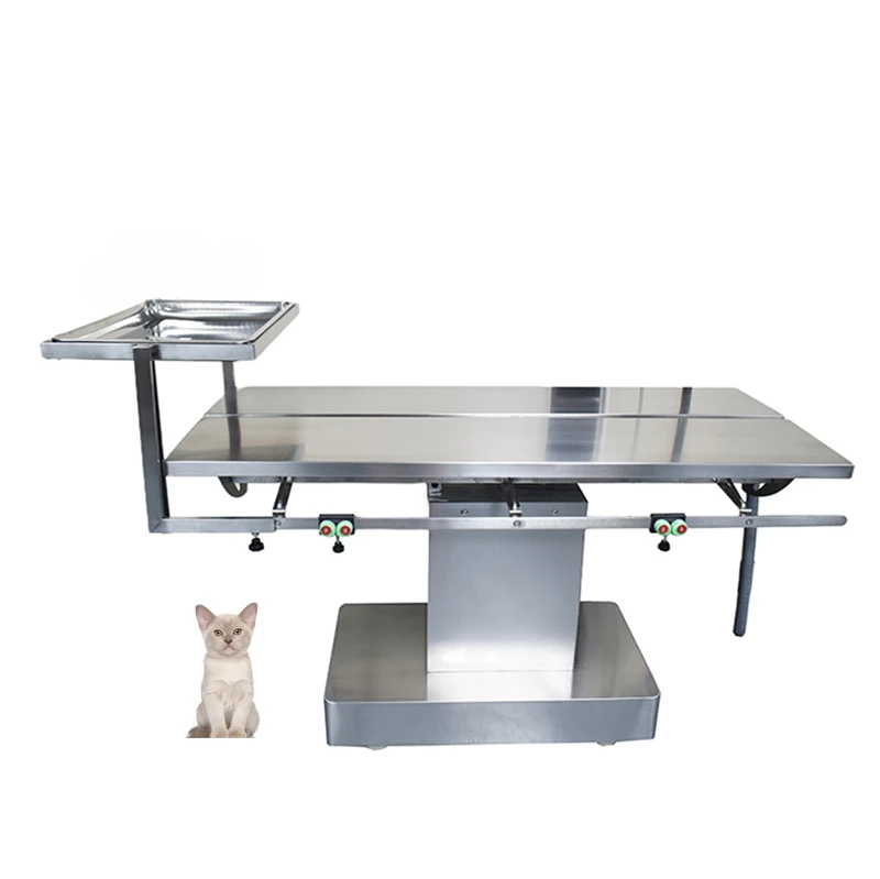 Pet 304 stainless steel surgical veterinary operating table veterinary equipment dog and cat examination table for sale