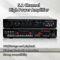 Bluetooth 5.1 Sound Speaker AMP,Stereo Audio Amplifier Receiver, 6 Channel Home Theater Audio Stereo System Components