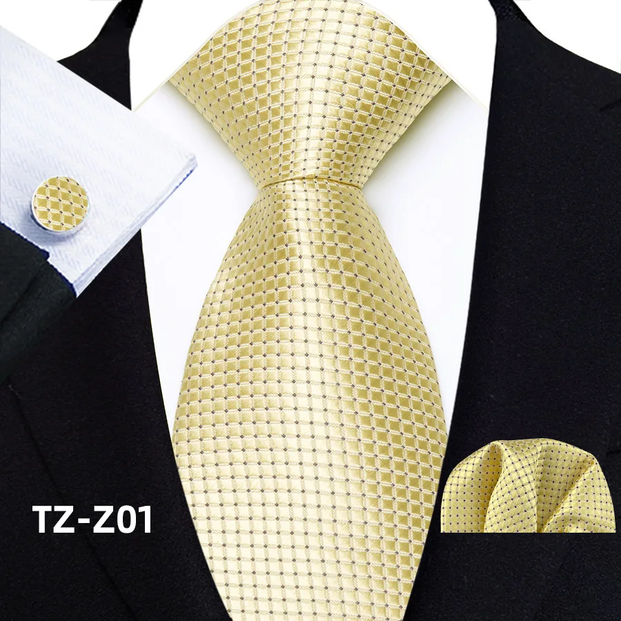 Ensemble de costume de mariage pour homme : motif quadrillé discret et tons unis avec cravate, poche
