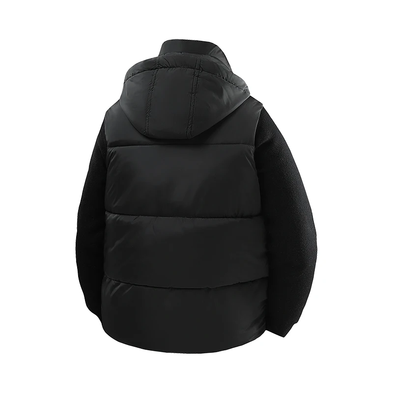 ملابس العمل أسفل القطن وسادة مبطنة سترة سترة رياضية مريحة انفصال مقنعين سترة سميكة الدافئة الرجال جيب كبير سترة #4