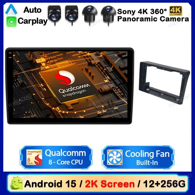 

Android 15 Car Radio For Fiat Ducato 2005 - 2023 Citroen Jumper Peugeot Boxer Wireless Carplay Auto Multimedia Player GPS NAVI