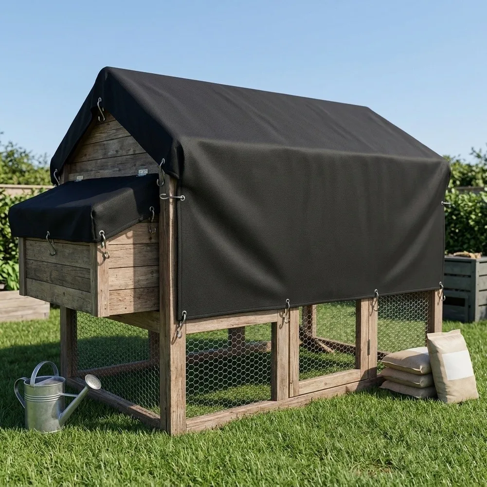 Outdoor Chicken Cover Waterproof UV Blocking Dustproof Poultry Enclosure Cover Oxford Fabric 145x110cm 220x145cm
