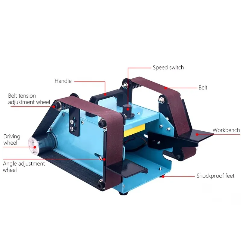 220V Desktop Dual Axis Sanding Machine Sanding Machine Sharpening Tool 950w High-Power Sanding Machine Electric Tool