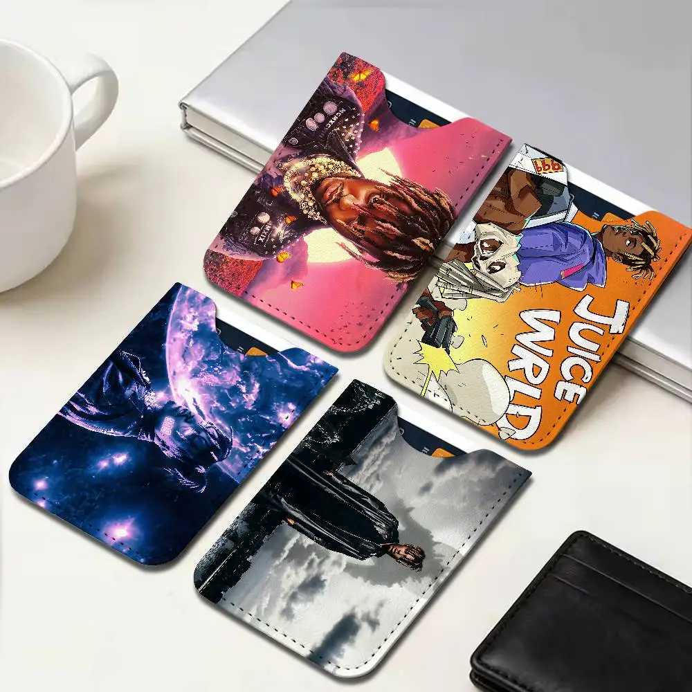 American rapper J-Juice WRLD PU Leather Card Holder Sleeve for Credit Cards,Secure/Slim Design, Travel Storage Essentials
