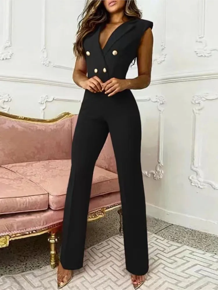   2024ฤดูใบไม้ผลิฤดูใบไม้ร่วงใหม่Jumpsuitsผู้หญิงลายสก๊อตแขนยาวSlim Professional Jumpsuits ElegantและElegant Jumpsuits