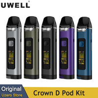 Original Uwell Crown D Pod Kit 35W Vape 1100mAh Battery with 3ml Cartridge Fit PA Coil 0.3/0.8ohm Electronic Cigarette Vaporizer