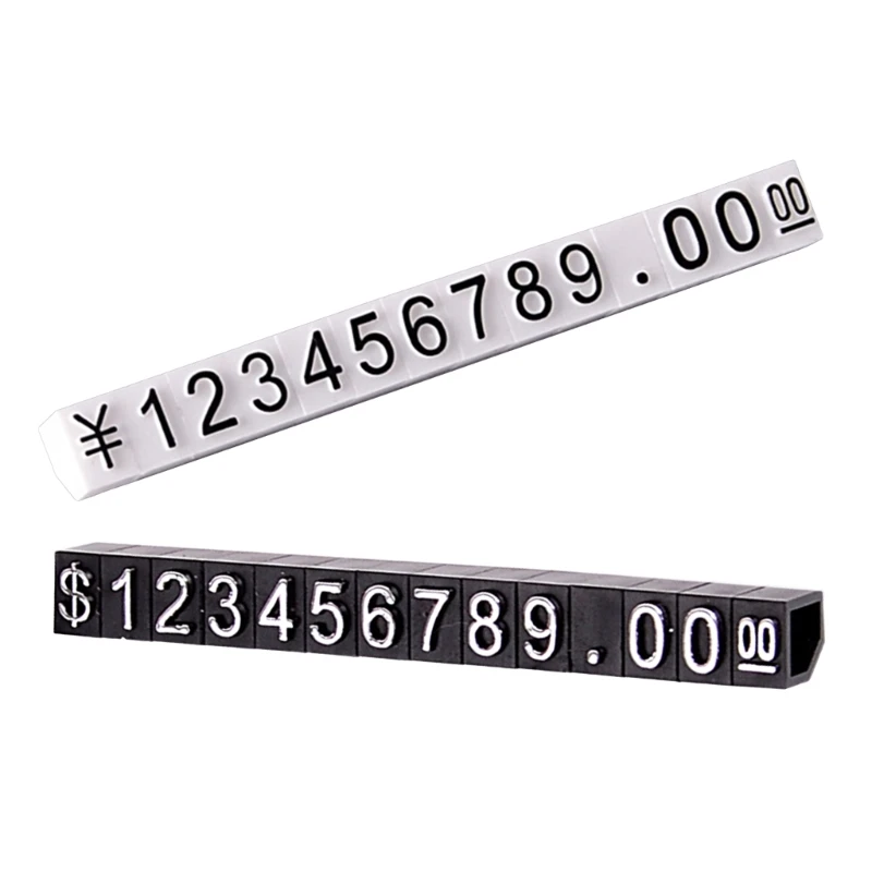 10pcs Price Tags Jewelry Watch Numeral Pricing Sign Blocks Adjust Counter Tags Dropship