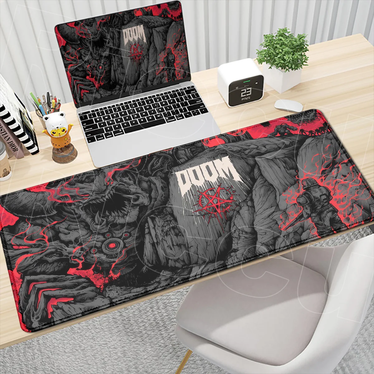 D-DOOM E-Eternal New Hot Washable Gaming Mouse Pad Large Office Tabletop Extended Mauspad XXL Computer Rubber Accessories Carpet