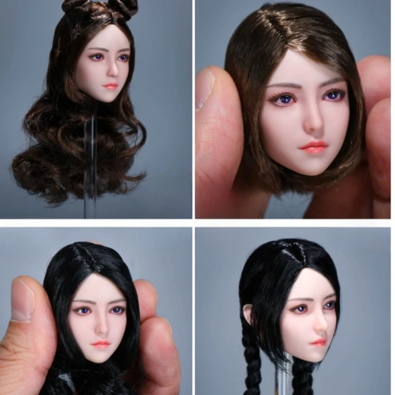 YMTOYS 1/6 Scale Asian Xiao Cang Delicate Pretty Detail Head Sculpt Cute Loli Head Carving Model Fit 12