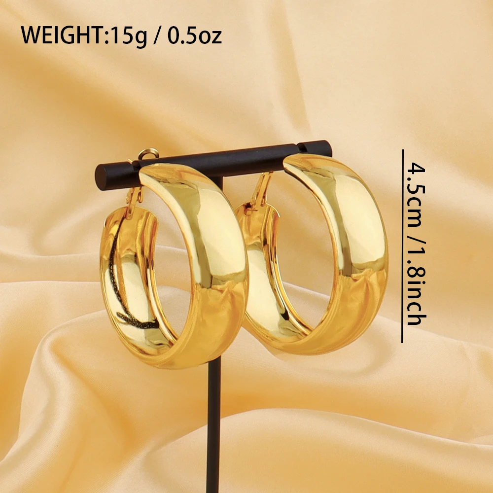 

Charms Oval Huggie Hoop Earrings for18K Gold Plated For Girls free shipping halloween Party jewelry accessories