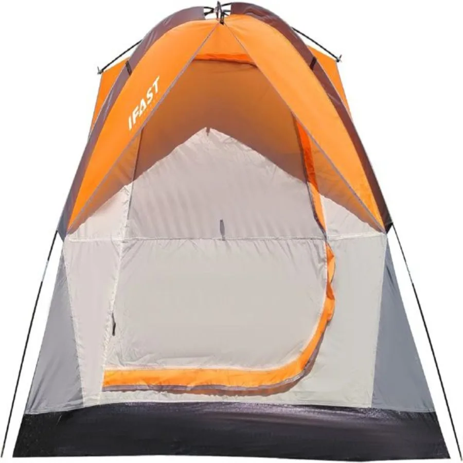 

2 6 Family Camping Tents Outdoor Double Layers Waterproof Windproof with Top Roof Rainproof and Large Mesh Windows Portable Eas