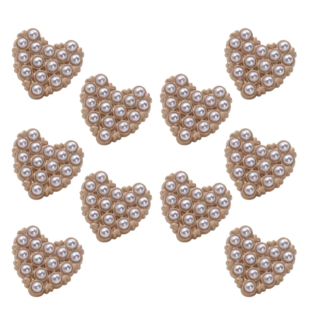 

10Pcs Pearl Alloy Decorative Buttons Small Exquisite DIY Sewing Accessories for Clothing Crafts Fastener Button Decor