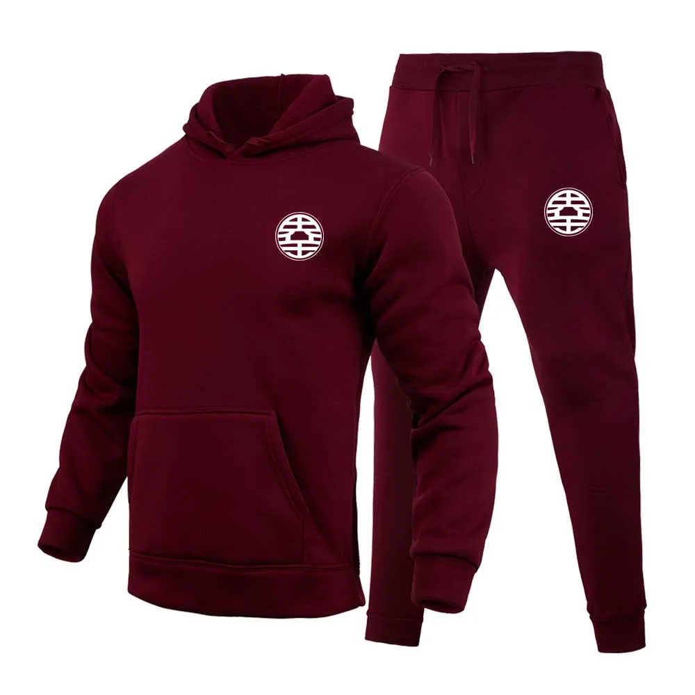 Uomo donna felpa con cappuccio felpa tuta Set autunno inverno giacca con cappuccio da uomo + pantaloni tuta maschile abiti Casual Set da jogging