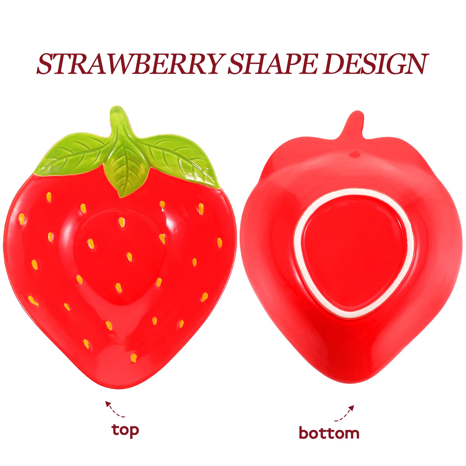 

Adorable Strawberry Ceramic Bowl Unique Fruit Print Design Multipurpose Food Container for Household Restaurant Use Lovely
