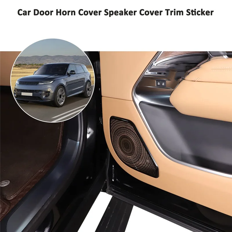 

High Quality For Land Rover Range Rover Sport 2023 Speaker Cover Decoration Sticker Stereo Speaker Cover Frame, Black Replacemen