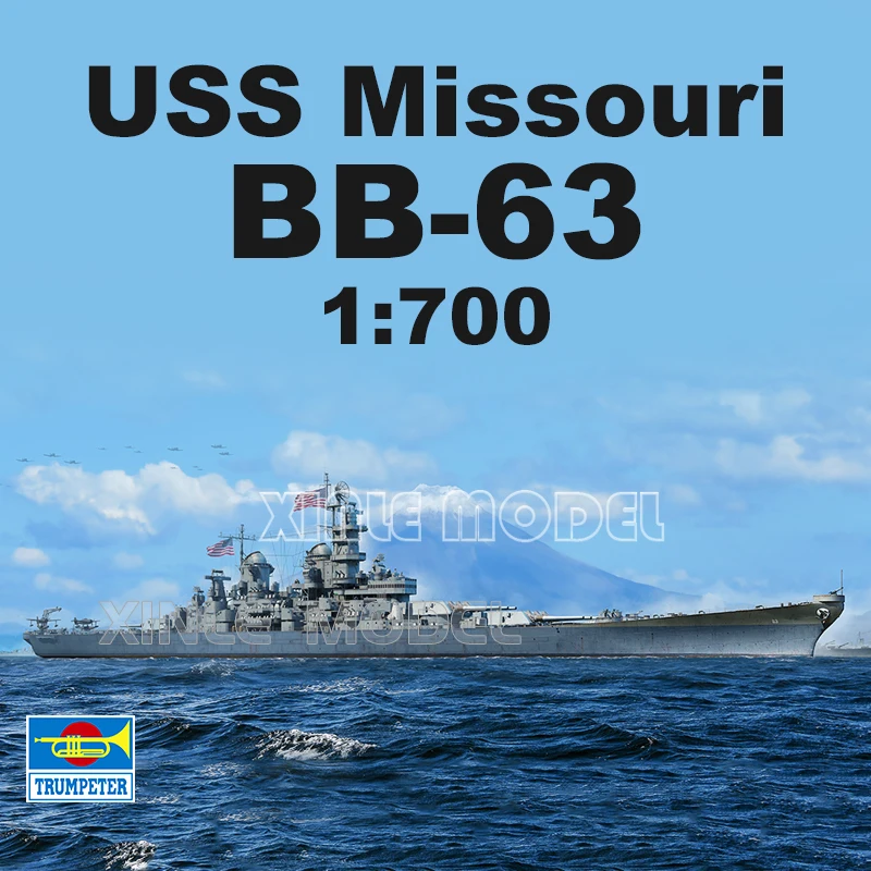 

Trumpeter Plastic Assembled Ship Model Kit 06748 USS Missouri BB-63 1/700