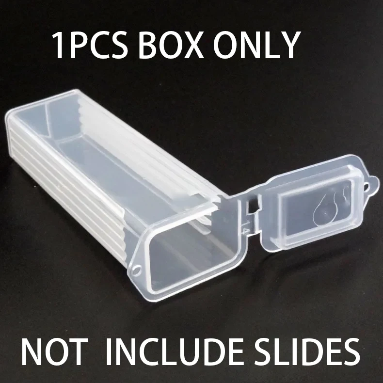 1PCS Plastic Microscope Slide Mailer Glass Slides Holder Storage Box Microslide  PP Holds 5  Dispenser Box