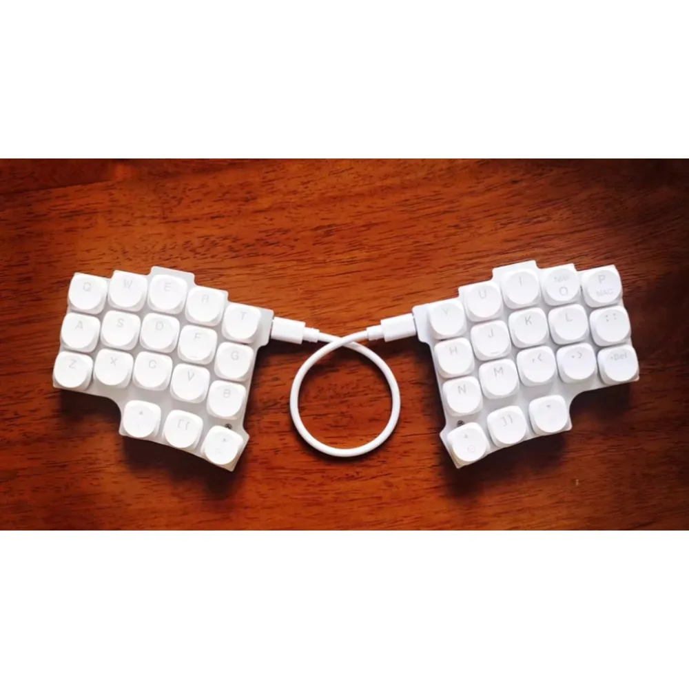 

X7a Dwarf Axis Mini Split Keyboard Suite Ergonomics Hot Swap Wired Single-mode Type C PCB Front Carve Gaming Keyboard Red Axis