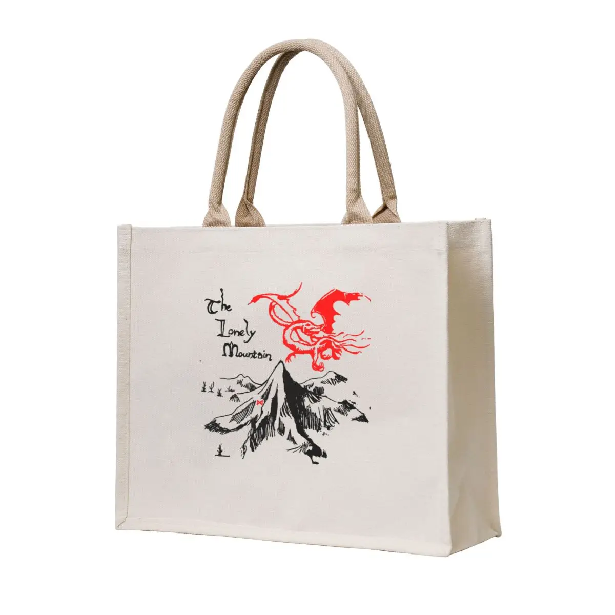 

Dragon Fire Mountain Tote Bag foldable reusable bag personalized tote bag Fabric canvas bags