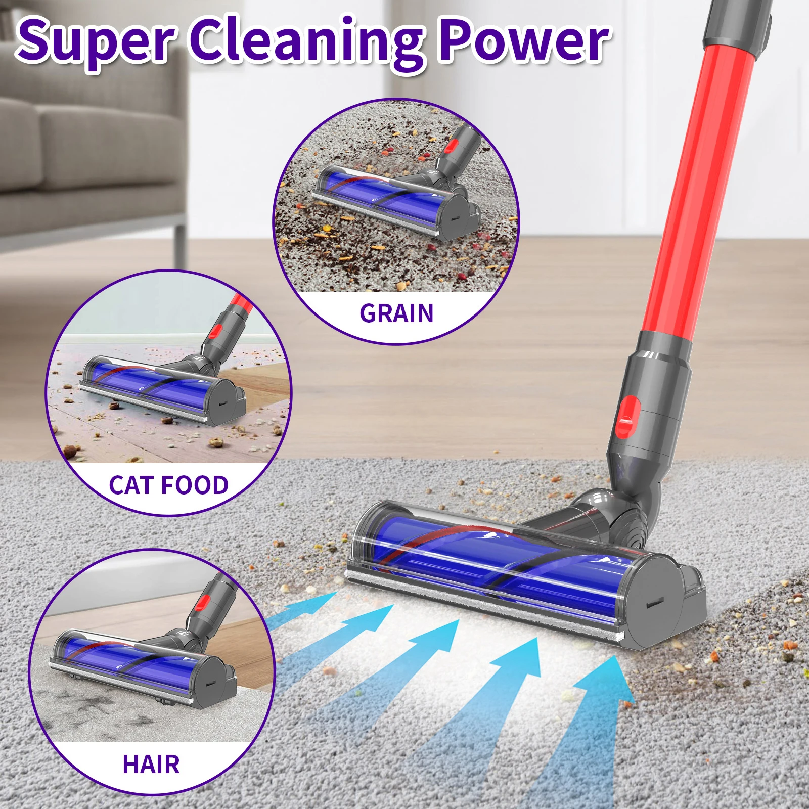 مناسبة لفرشاة أرضية كهربائية دايسون مكنسة كهربائية لاسلكية V6V7V8V10V11V10 V12slim نسخة خفيفة الوزن فرشاة محرك مباشر h #4