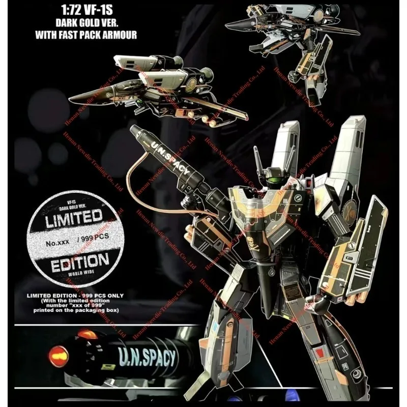 

(100% Brand New) in Stock KC Battlestar VF1S Fuca Machine Black Gold Space Bag Toy Collection Gift