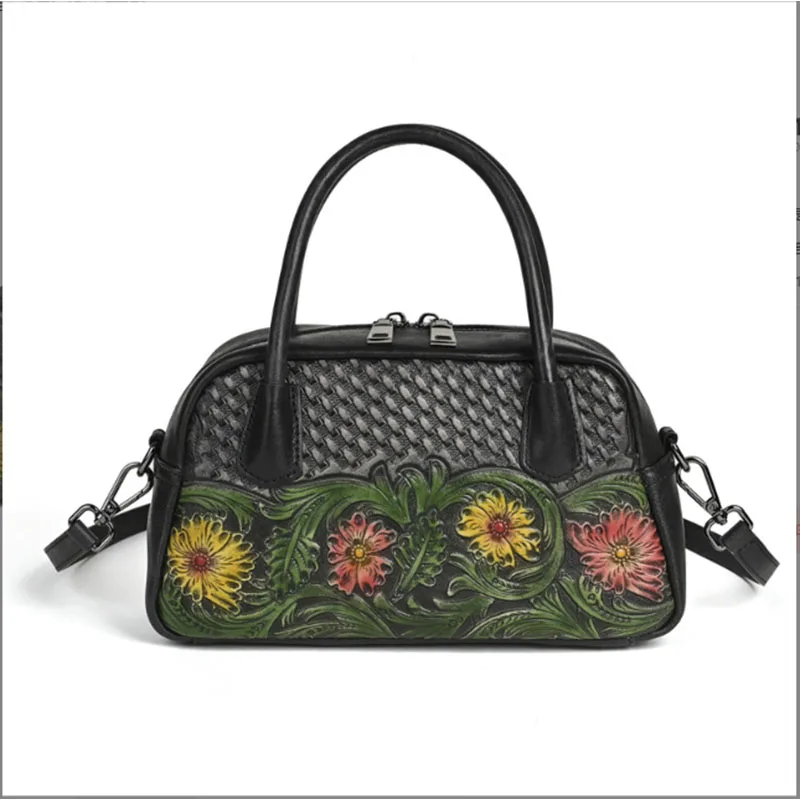 

New retro luxury leather handbag - Ethnic style layer cowhide shoulder bag/crossbody bag