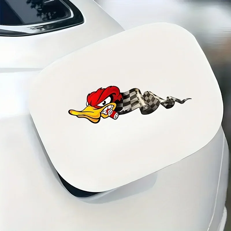 4 قطع/مجموعة ملصق تلقائي بنمط بطة السباق، ملصق بتصميم رياضي للدراجات النارية، ملحق التخصيص الخارجي